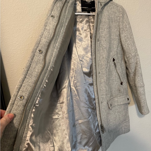 J.Crew Stadium Cloth by Nello Gori Wool Blend Hooded Coat Size 4 - Picture 5 of 8